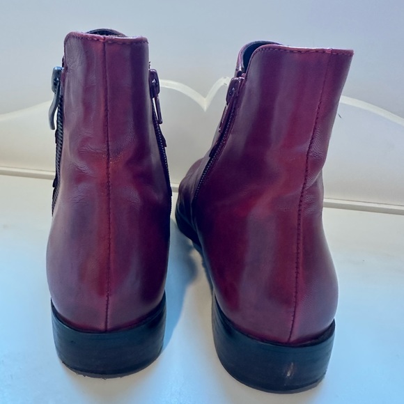Canal Grande two tone Burgundy Ankle booties Size 38 Piera Shoes - Picture 8 of 11